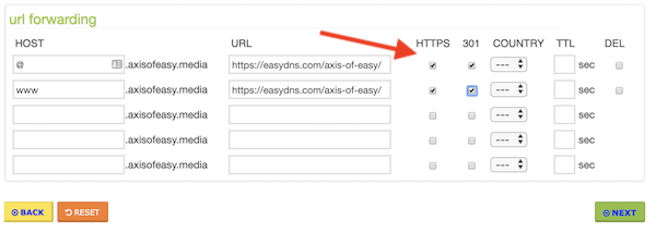 Secure https redirects