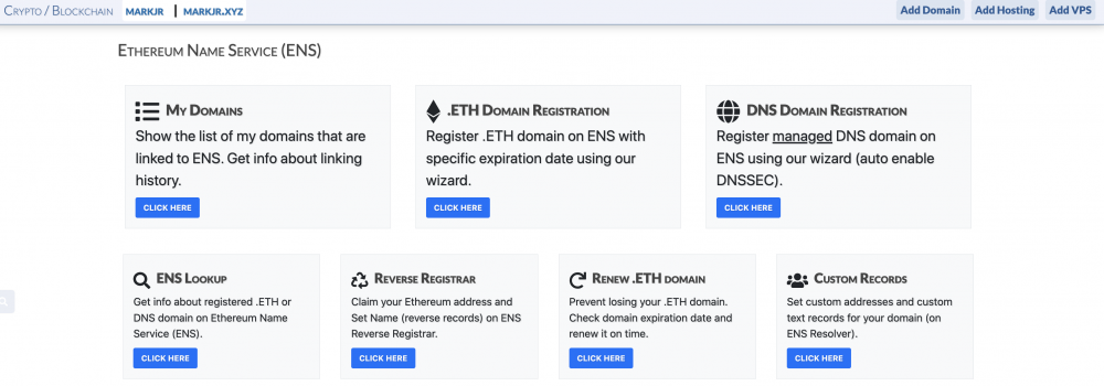 Native Support for Registering Ethereum Name Service (ENS) .ETH Domains