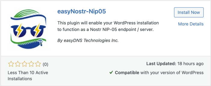 Announcing easyNostr-NIP05 for WordPress